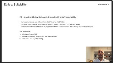 Ethics: Suitability - Investment Policy Statements and Client Objectives (CFA Level 1)