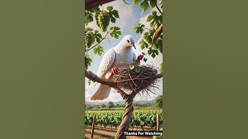 The pigeon makes a nest on the grape tree and the parrot also makes a nest 😭#ai #pigeon #shorts