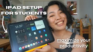 what's on my ipad air (student apps, aesthetic setup + accessories)