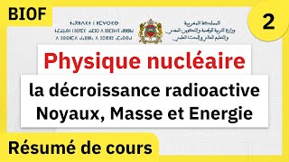 Physique nucléaire - la décroissance radioactive - Résumé de cours 2