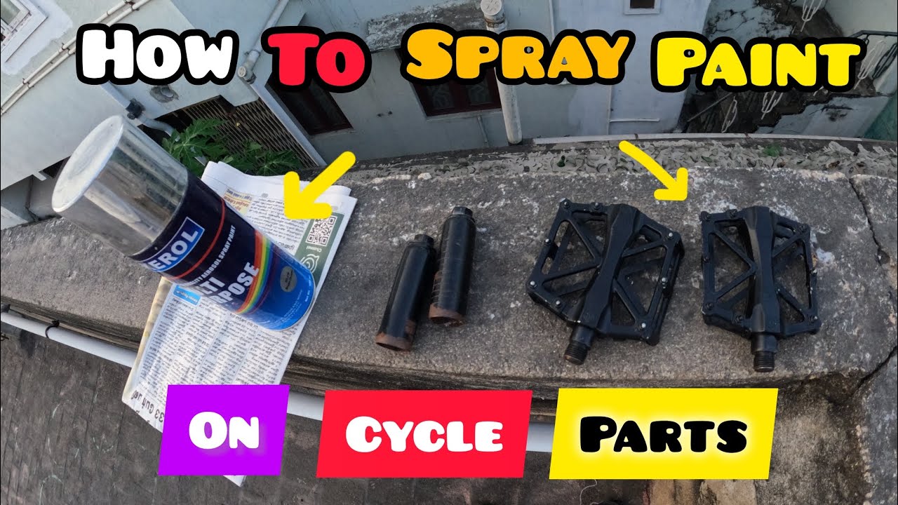 How To Spray Paint On Cycle Parts😅On Pedals 😍viral video gopro 