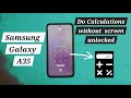 How to do quick Calculations from the locked screen in Samsung Galaxy A35 ?