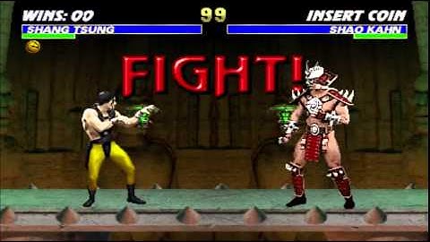 Ultimate Mortal Kombat 3 Shang tsung vs Shao Kahn (double flawless)