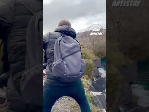 Satisfying Splash: Boys Toss Massive Slate into Water on Hike (Hilarious Reaction)
