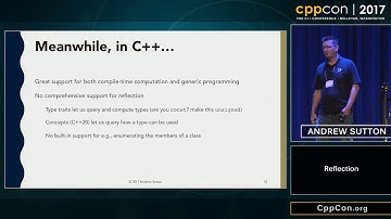 CppCon 2017: Andrew Sutton “Reflection”