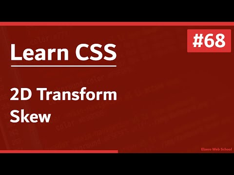 Learn CSS In Arabic 2021 68 2D Transform Skew