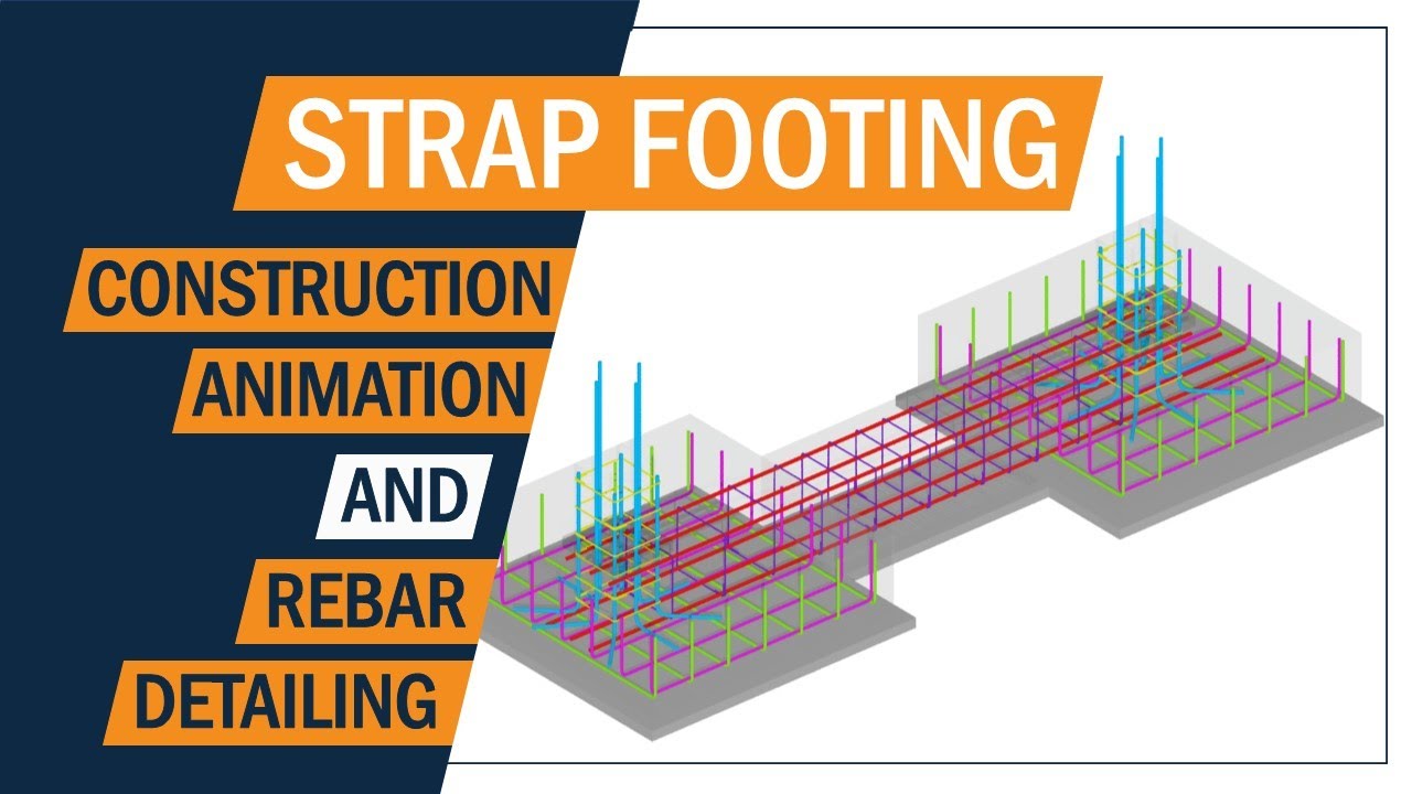 3D Animation of Strap Footing with Reinforcement Detailing Greyspace YouTube
