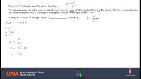 Solving inverse variation problems - Word Problem