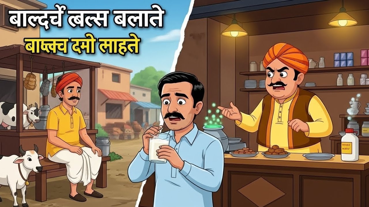 Shudh Doodh Wala vs Milawati Doodh Wala 💪 | Aakhir Koun Jeeta? | Imandari Ki Kahani | Cartoon😨😱😱😱