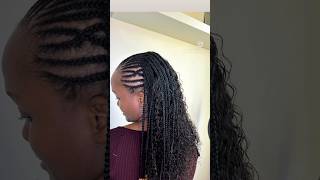 Sew-in weave with Cornrows at the Front #hair