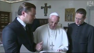 Leonardo DiCaprio meets the Pope