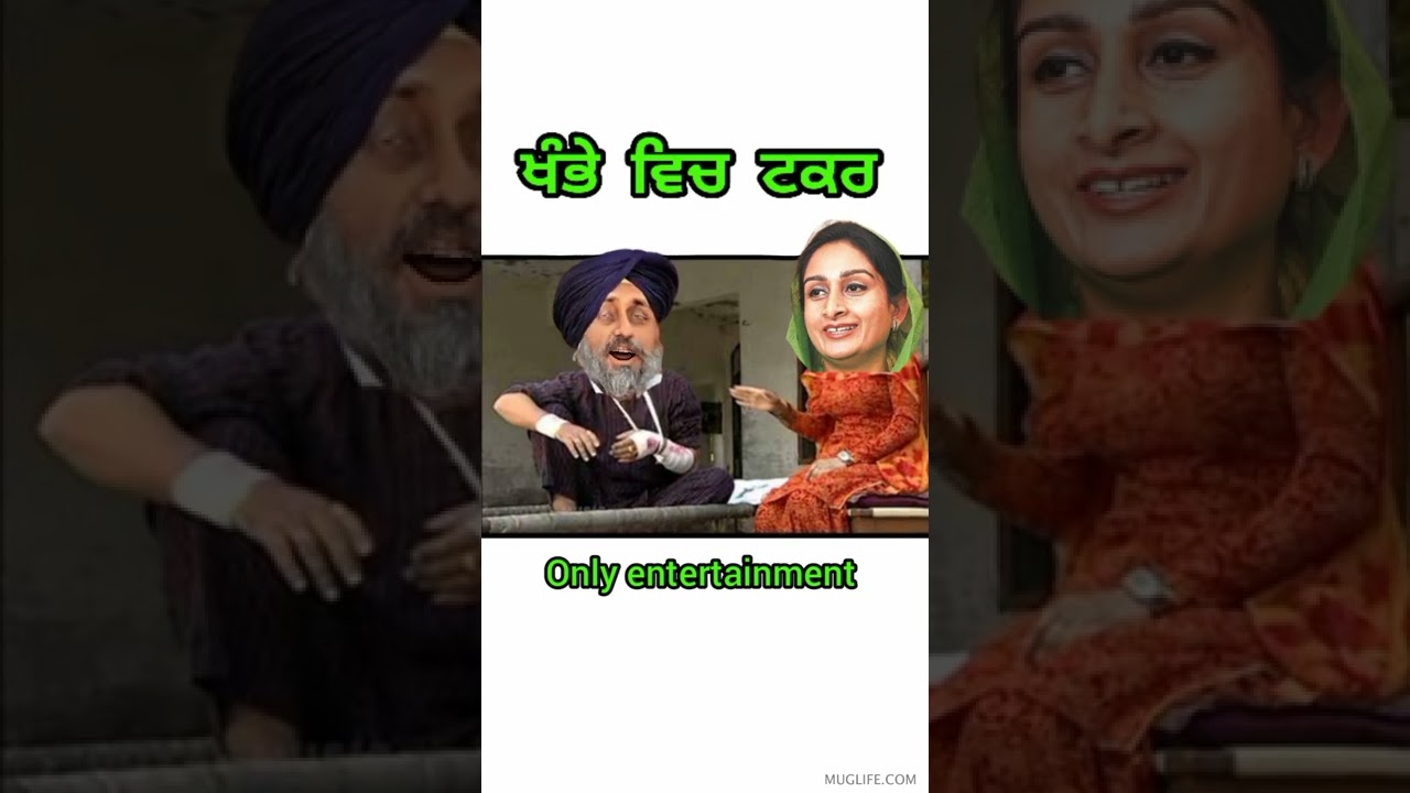 ਖੰਭੇ ਵਿਚ ਟਕਰ | harsimrat Kaur Badal punjabi funny speech video #shorts  #viral