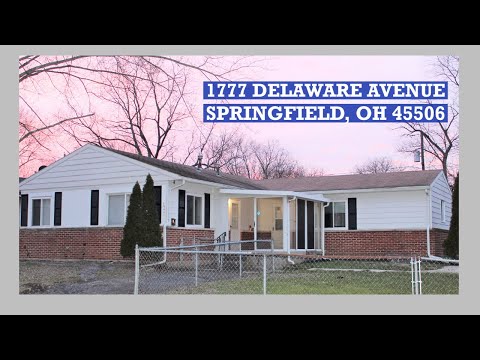 1777 Delaware Avenue, Springfield, OH home video tour