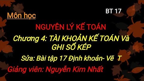 Bài tập nguyên lý kế toán bảng chữ t năm 2024