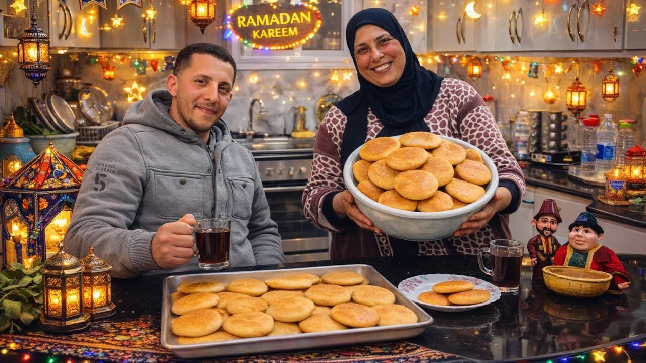 فطرتى وخلصتى اللى وراكى تعالى بسرعه نعمل احلى قرص طريه فلاحى تستاهل بوكم لسحور رمضان بوجود اخويا معا