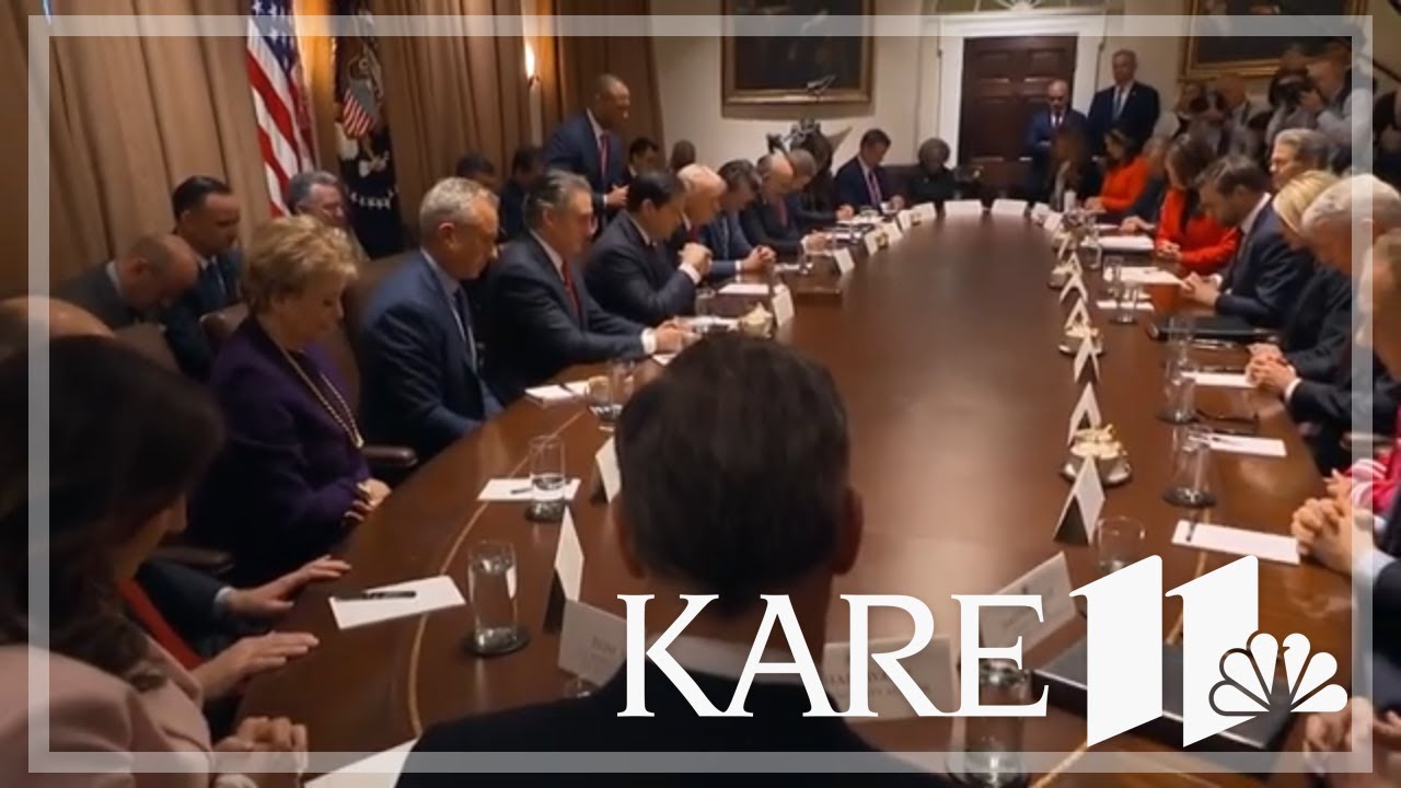 Trump convenes first cabinet meeting - YouTube