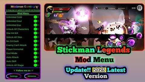 Stickman Legends Mod Menu 7.0.11 Update!! New Unlock All Characters