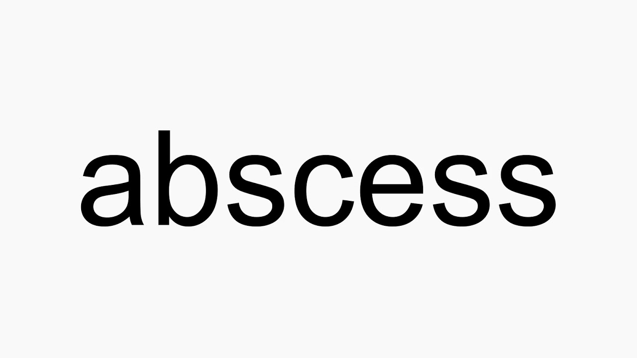 How to pronounce abscess YouTube