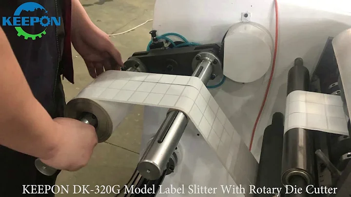 DK 320G Label Slitter With Rotary Die Cutter