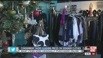 Consignment shops slashing prices on designer items with tags