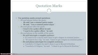 Punctuating Quotation Marks
