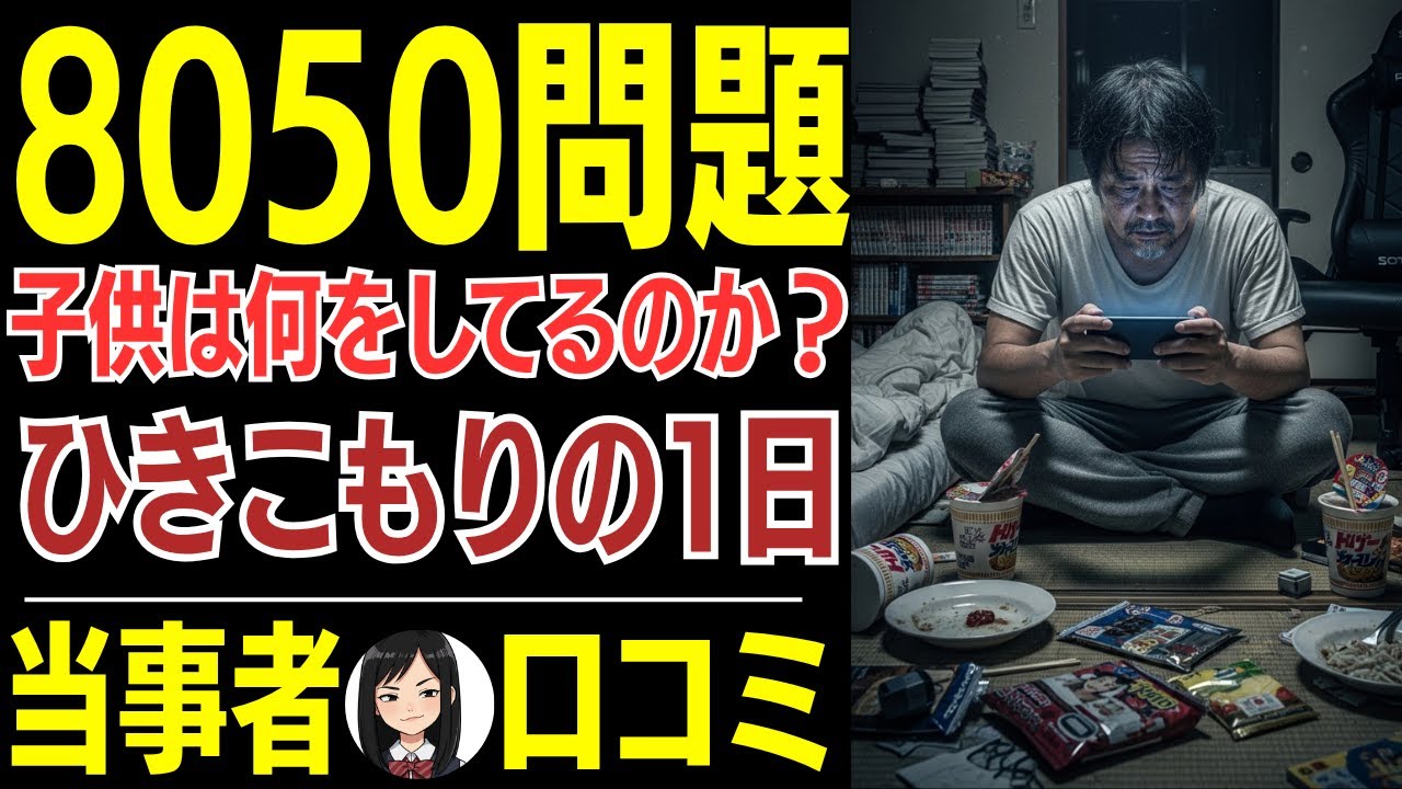 【8050問題】50歳のひきこもりの子供は1日何をしているのか？口コミ20選
