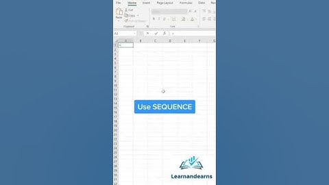 Sequence Function in excel #excelformula #exceltips #exceltech