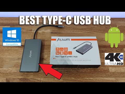 Alxum TYPE C Hub 8-in-1 Unboxing and Setup Works with Windows AND Android