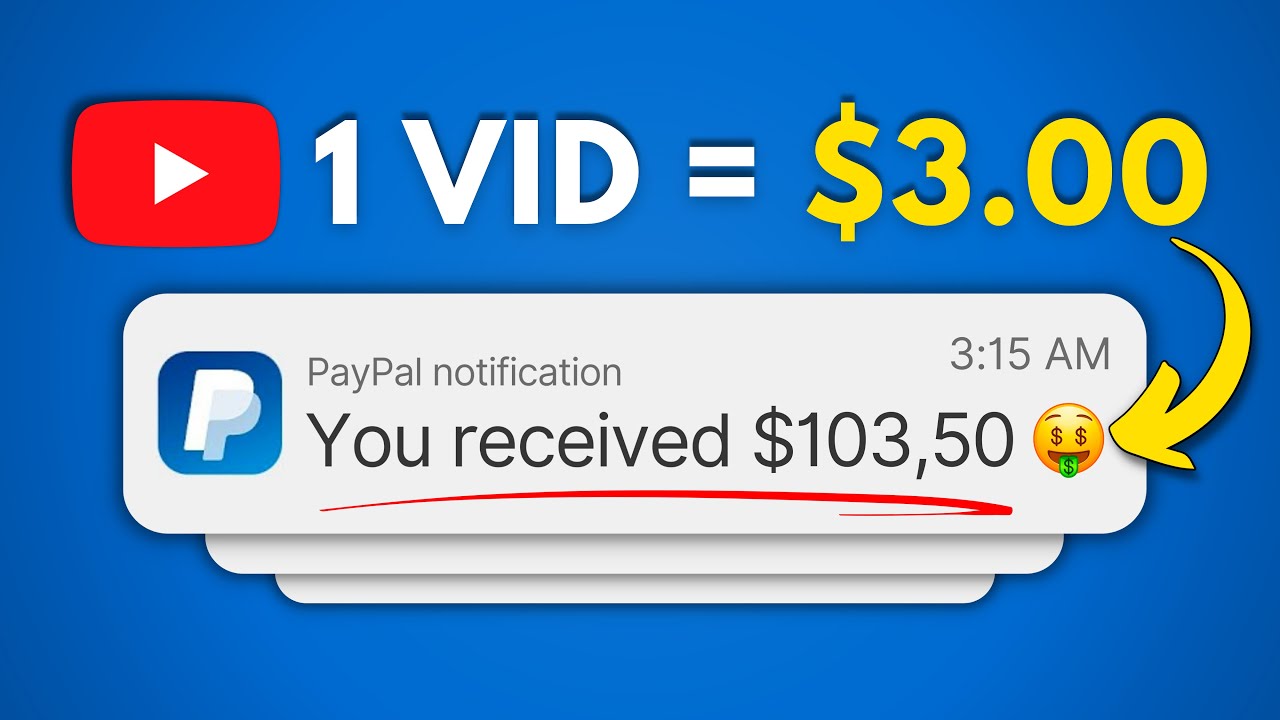 Get Paid $3 for Every YouTube Video Watched - Make Money Online