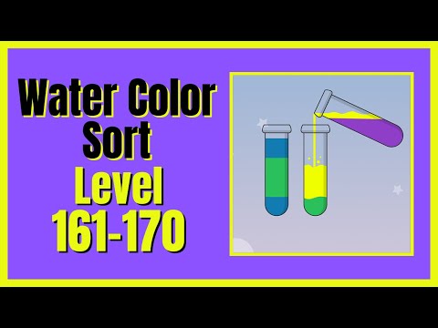 Water Color Sort Level 161-170 Walkthrough Solution iOS/Android