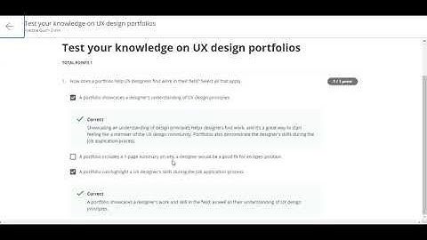 Test your knowledge on UX design portfolios |Coursera quiz ans|Foundations of User Experience Design