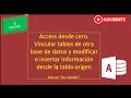 Access desde cero parte XIII. Vincular tablas de otra base de datos y transferir información.