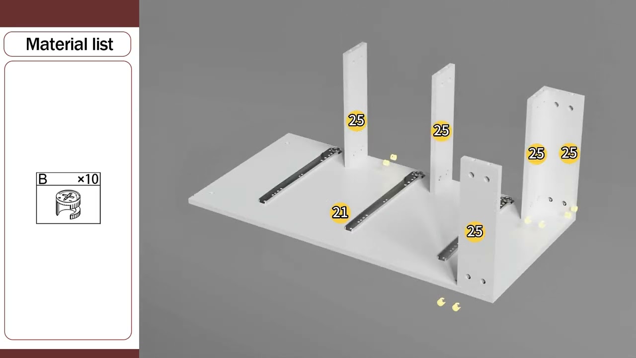 White Vanity Desk Installation Instructions