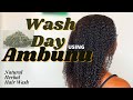 Herbal Wash Day using Ambunu Leaves | Seal in Moisture minimize hair loss & dandruff