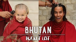 SHAVING OUR HAIR with the Monks of Bhutan!!