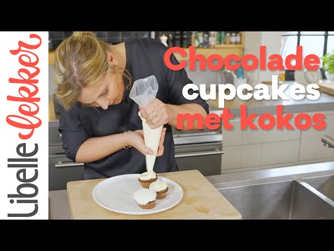 Ilse kookt: chocolade cupcakes met romige kokostopping