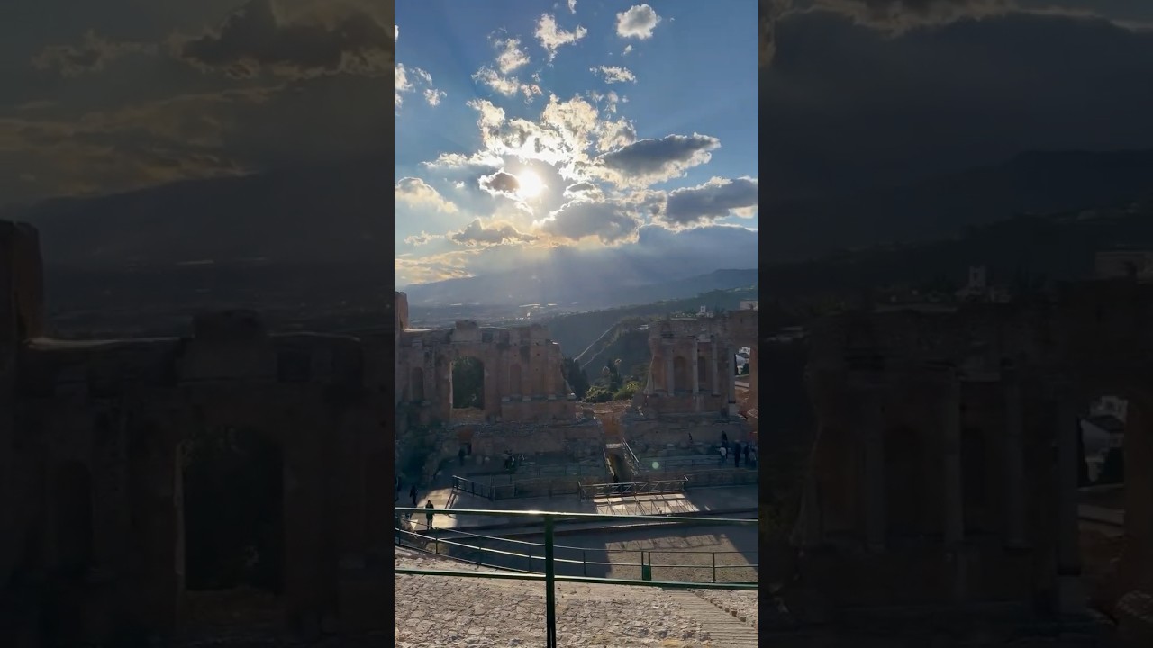 Such a impressive view from the theater! Such a old amazing place in Sicily ✨ 