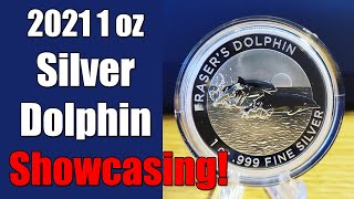 2021 1 oz Silver Frasers Dolphin BU Coin