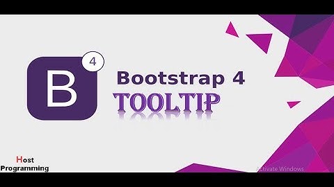 Bootstrap 4 Tutorial - Tooltips