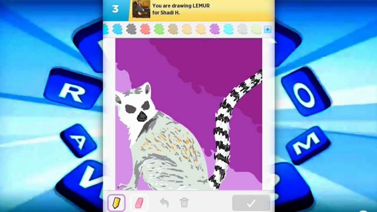 Draw Something Let's Play - Lemur on a Tablet (HD)
