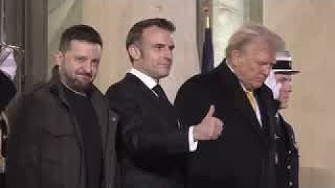 Macron, Trump and Zelenskyy leave for Notre Dame ceremony after trilateral talks