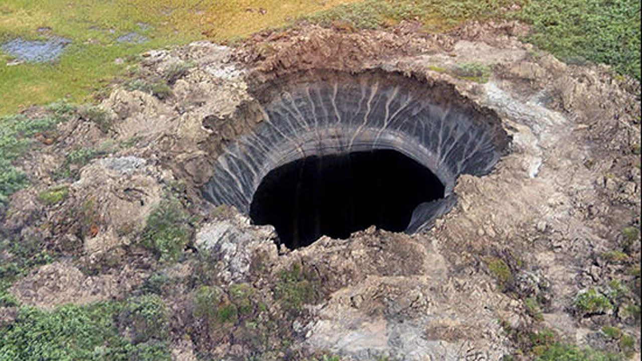 Mysterious Sinkhole Giant Meter Wide Hole In Russia Found By