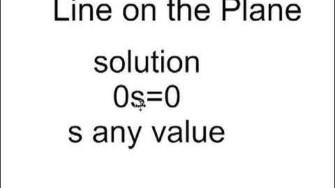 Intersections of Lines and Planes Special Cases