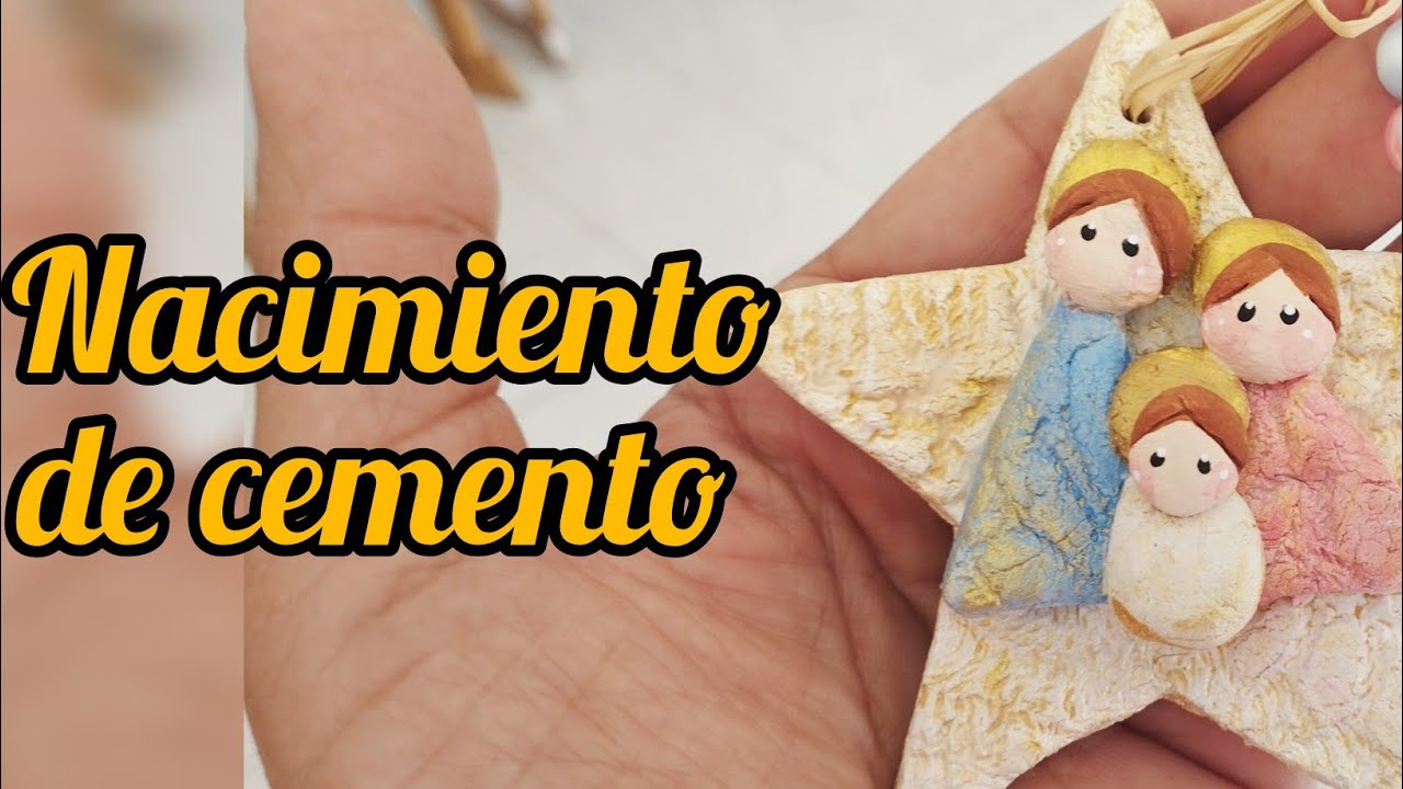 NACIMIENTOS en miniatura hechos con MASA MODELABLE DE CEMENTO