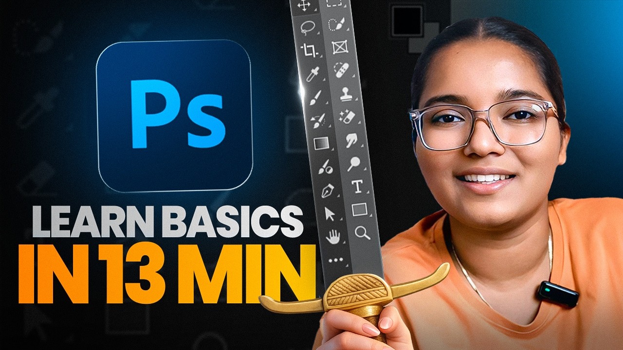 Learn Photoshop in 13 minutes for Beginners (Hindi)