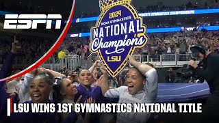 Haleigh Bryant & Aleah Finnegan emotional after LSU wins 1st gymnastics national championship 🏆