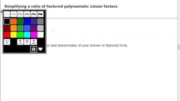 Simplifying a ratio of factored polynomials: Linear Factors