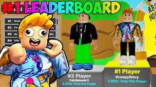 SPENDING $999,999 TO GET #1 ON THE LEADERBOARD IN CLICKER SIMULATOR screenshot 2