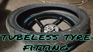 Tubeless tyres  fitting#omar auto