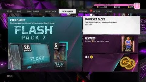NBA 2K20 Myteam Flash Pack Locker Code 3